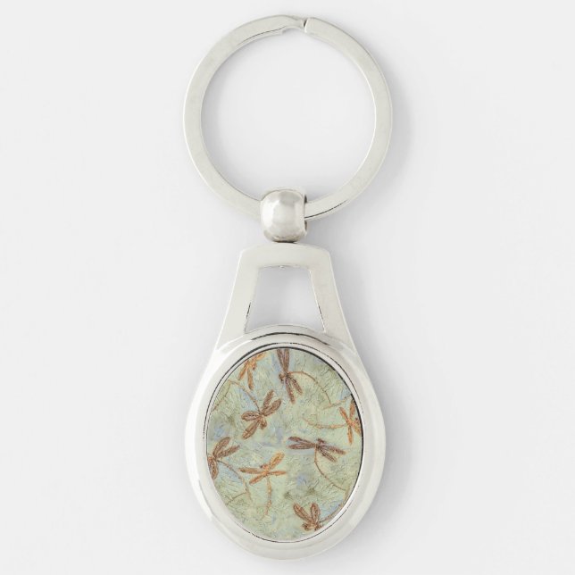 Dragonfly Dance Gold Keychain (Front)