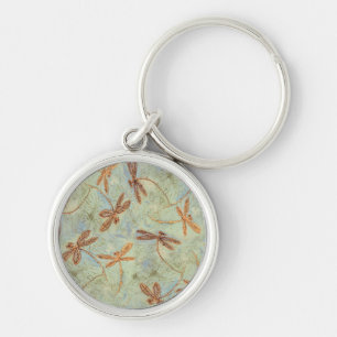 Dragonfly Dance Gold Keychain