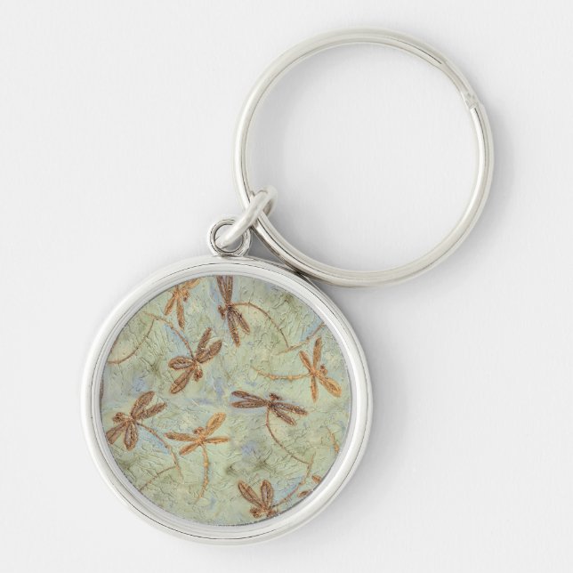 Dragonfly Dance Gold Keychain (Front)