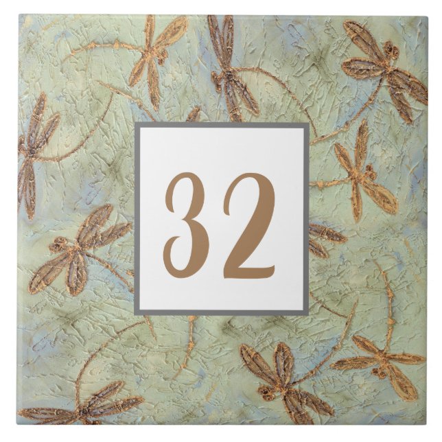 Dragonfly Dance Gold Tile Number (Front)