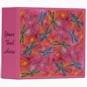 Dragonfly Dance Hot Fuchsia Binder