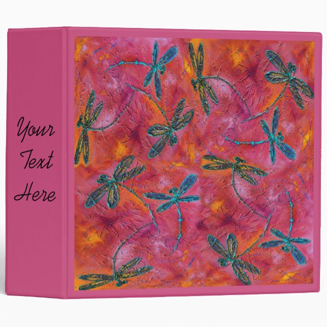 Dragonfly Dance Hot Fuchsia Binder (Front/Spine)