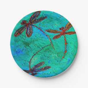 Dragonfly Dance Paper Plate