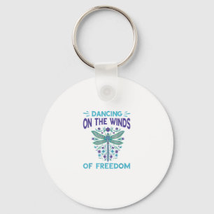 Dragonfly Dancing On The Winds Dragonfly Lovers Dr Keychain