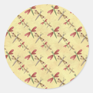 Dragonfly Delight Classic Round Sticker