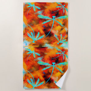 Dragonfly Desert Flit Beach Towel