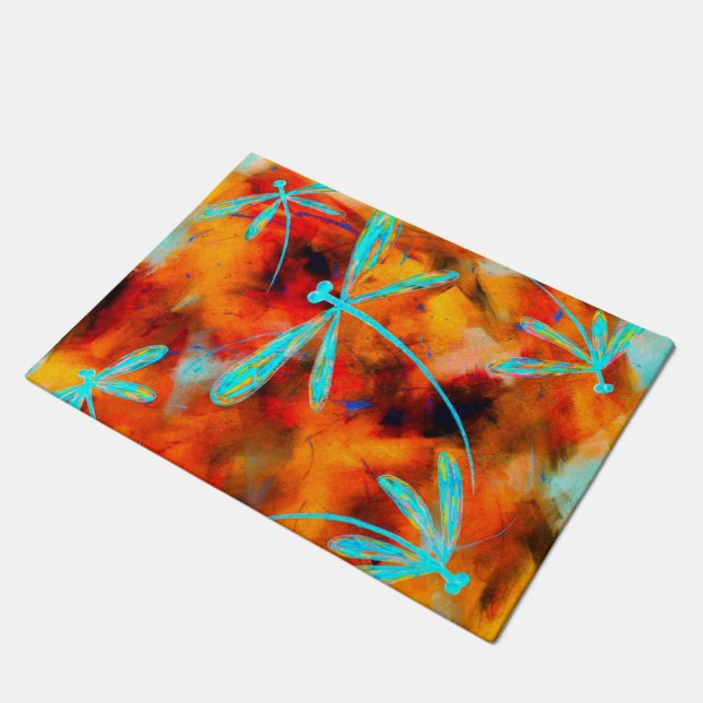 Dragonfly Desert Flit Door Mat (Angled)