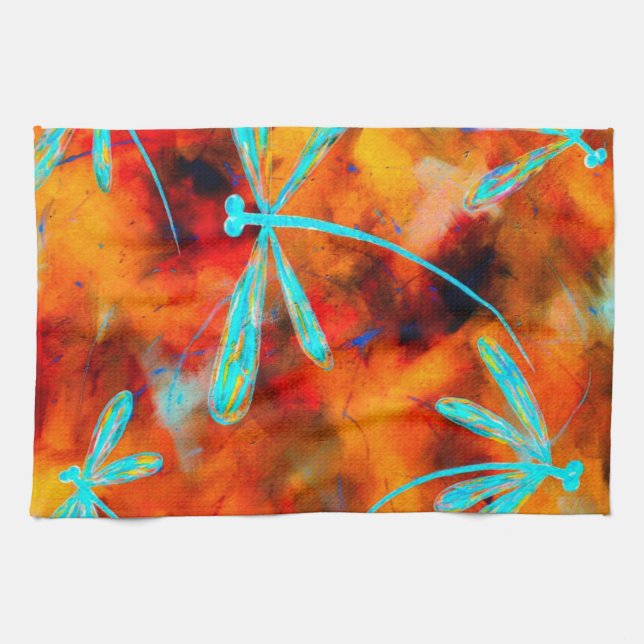 Dragonfly Desert Flit Kitchen Towel (Horizontal)