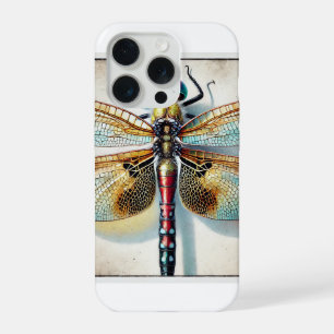 Dragonfly dorsal view in watercolor and ink 060824 iPhone 15 pro case