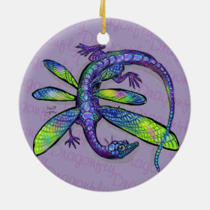 Dragonfly Dragon Ceramic Ornament