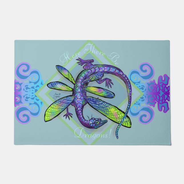 Dragonfly Dragon Doormat (Front)