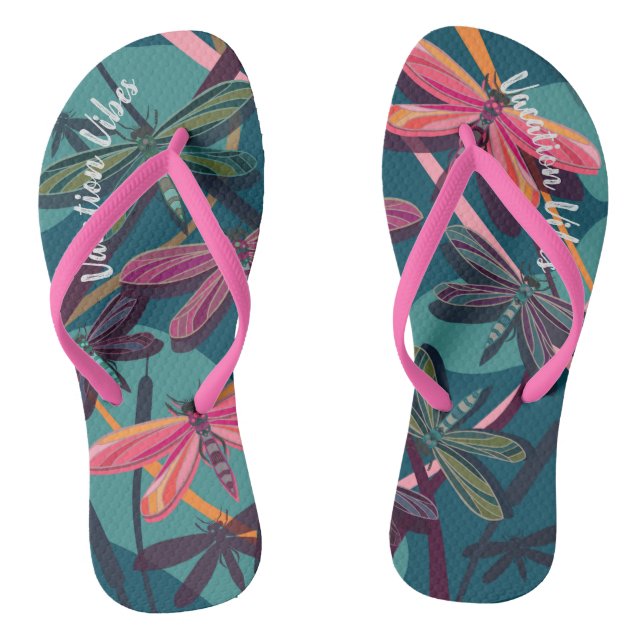 Dragonfly Dreams Custom Flip Flops (Footbed)