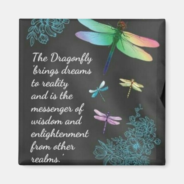 Dragonfly Dreams Message Magnet (Front)
