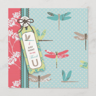 Dragonfly Dreams TY Square Thank You Card