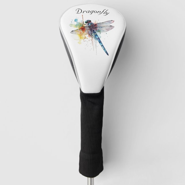 Dragonfly Dreamscape, custom Golf Head Cover (Front)