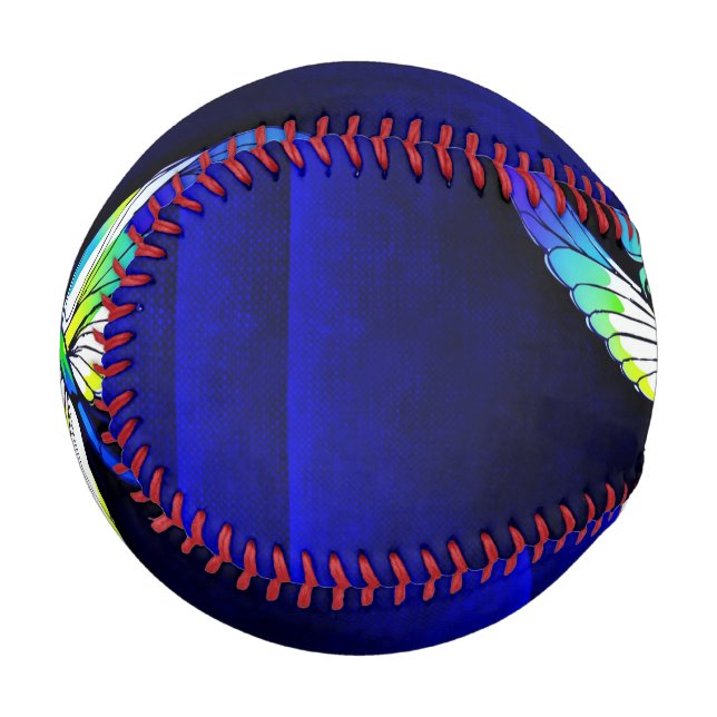 Dragonfly Electric Blue - Personalise with a name Baseball (Front Left)