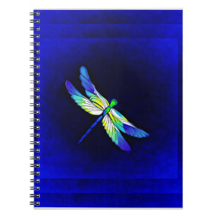 Dragonfly Electric Blue - Personalise with a name Notebook