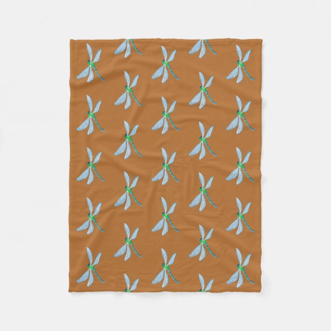 Dragonfly Fleece Blanket (Front)