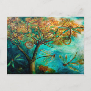 Dragonfly Flirtation Postcard