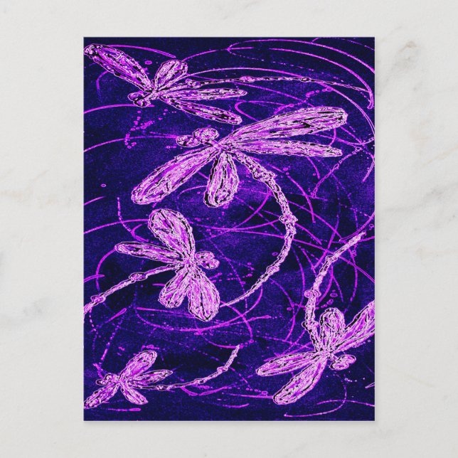 Dragonfly Flit Disco Postcard (Front)