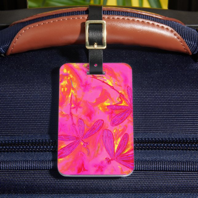 Dragonfly Flit Hazy Days Luggage Tag (Front Insitu 2)