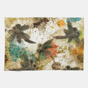 Dragonfly Flit Rustic Splash Kitchen Towel