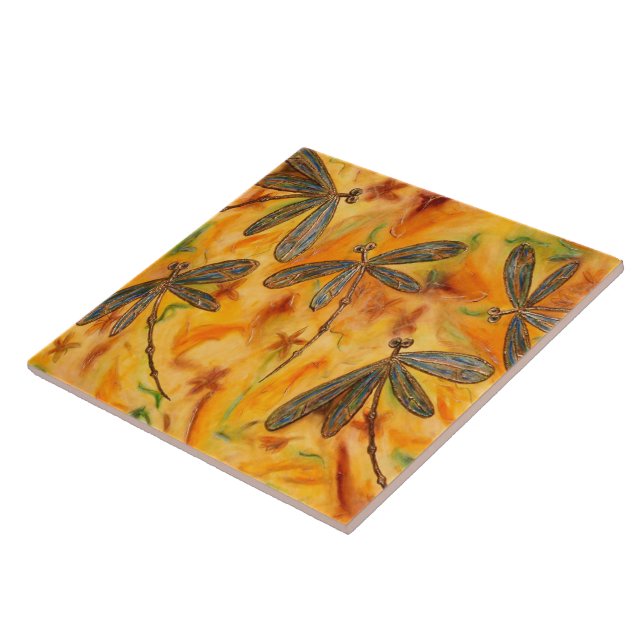 Dragonfly Flit Warm Breeze Tile (Side)