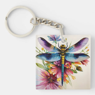 Dragonfly Floral Multicolor Art