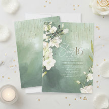 Dragonfly Floral Sweet 16 Sage Green ID1310