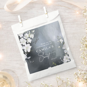 Dragonfly Floral Sweet 16 Thank You Blue ID1310 Favour Bag