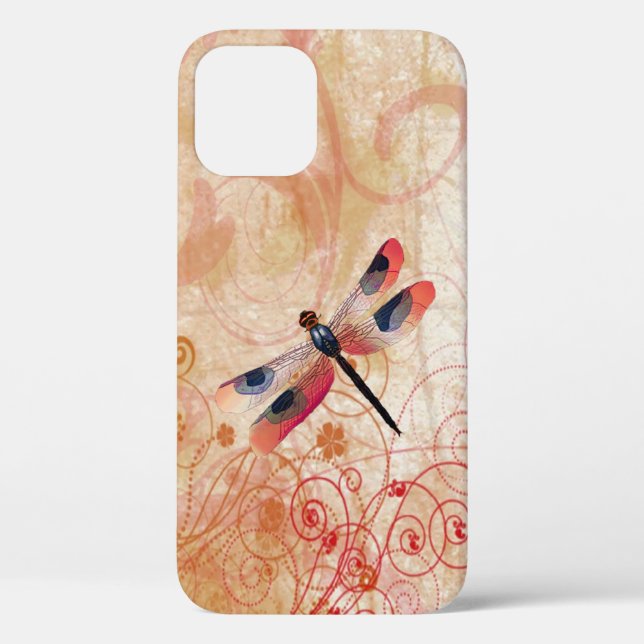Dragonfly Flourish iPhone 12 Case (Back)
