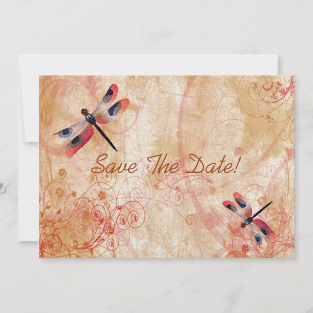 Dragonfly Flourish Save The Date (Front)