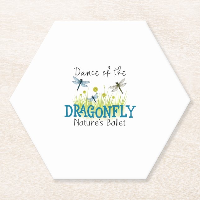 Dragonfly Flying Insect Lover Entomology Dragonfli Paper Coaster (Front)