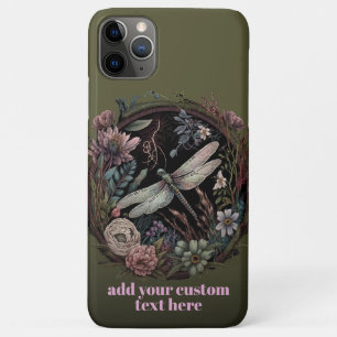 Dragonfly Flying Wildflower Cottagecore  Custom iPhone 11 Pro Max Case