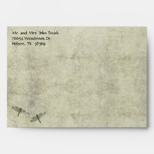 Dragonfly Garden Enveloppe de mariage vintage