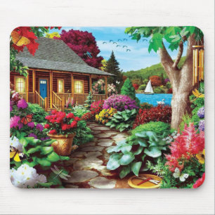 Dragonfly Garden Fine Art Mouse Pad