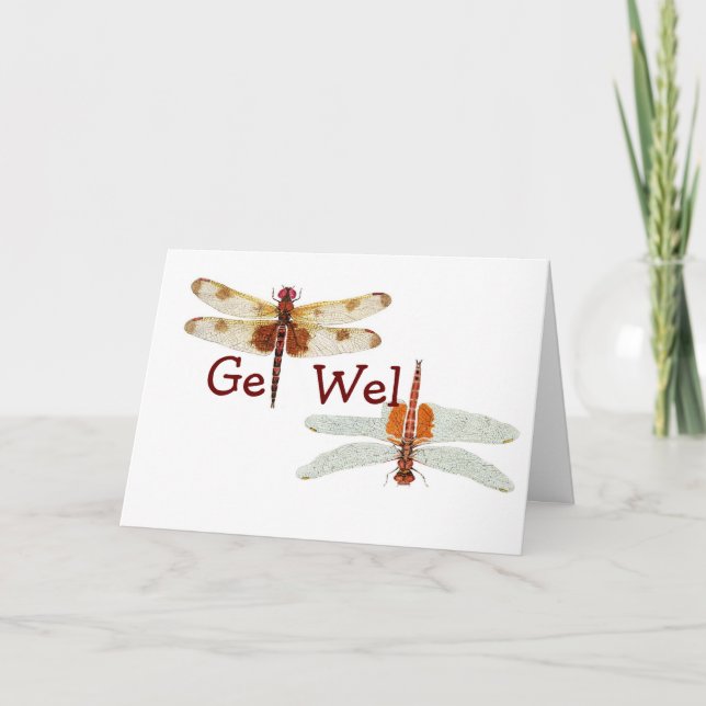 Dragonfly Get Well Card (Front)