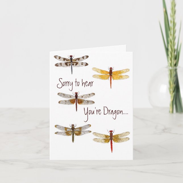 Dragonfly Get Well Card (Front)