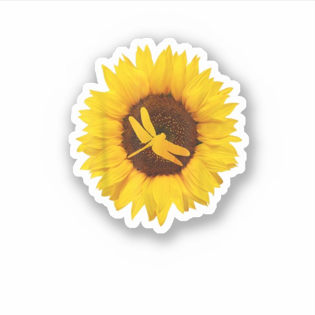 Dragonfly Gift For Women Men Swarm Nymph Sunflower (Front)
