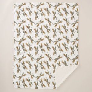 Dragonfly Gift Sherpa Throw Blanket