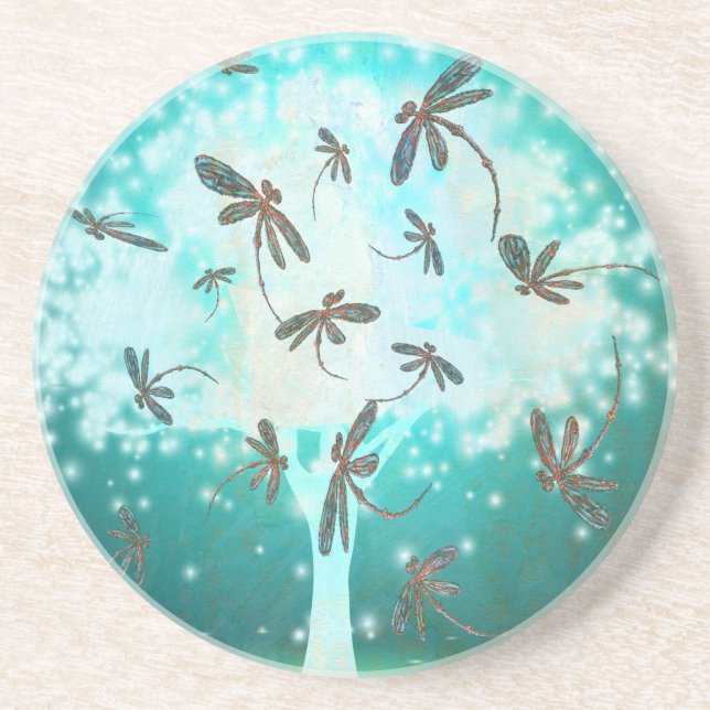 Dragonfly Glow Tree Coaster (Front)