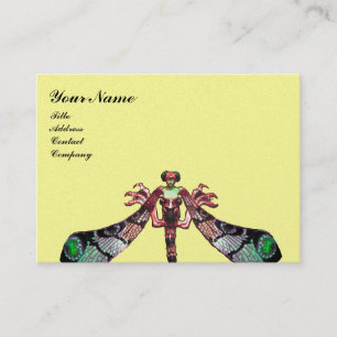 DRAGONFLY ,green ,black pink gold metallic Business Card