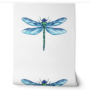 Dragonfly green blue drawing I love dragonflies Wallpaper
