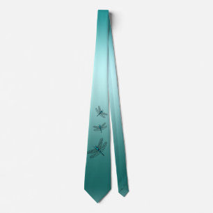 Dragonfly Green Gradient Ombre Tie