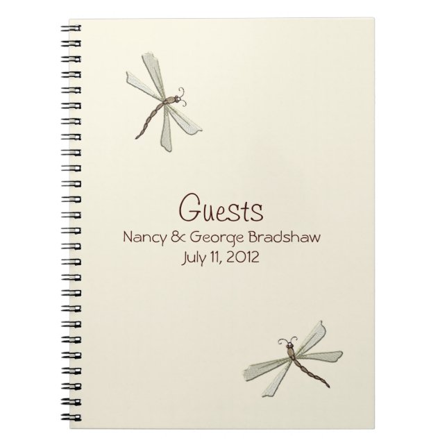 Dragonfly Guest Sign In Notebook (Front)