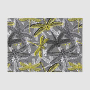  dragonfly hand drawn stylized seamless pattern  tissue paper