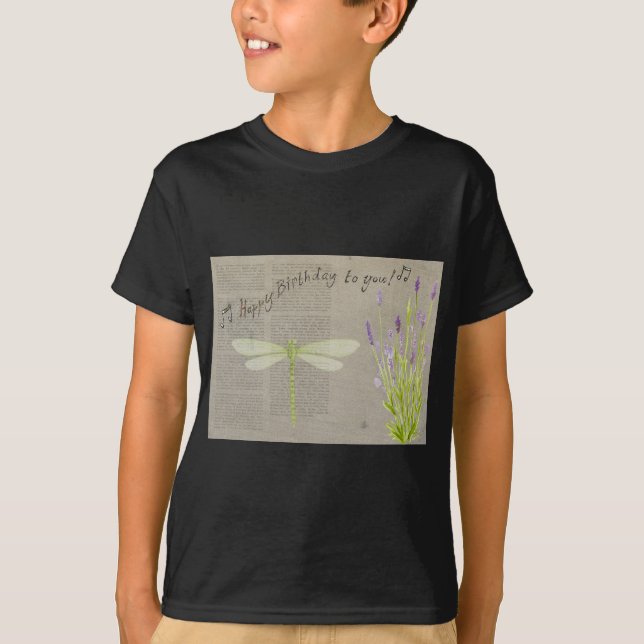 dragonfly happy birthday T-Shirt (Front)