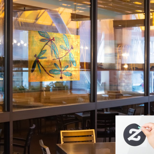 Dragonfly Haze Window Cling (Restaurant Window)