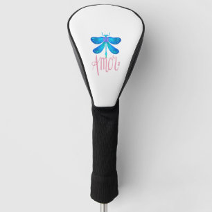dragonfly heart golf head cover