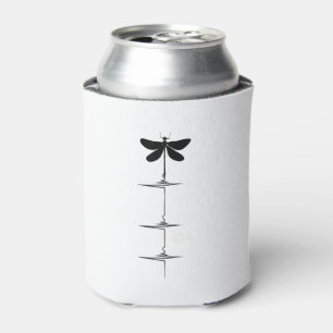 Dragonfly Heartbeat EKG Pulse Nature Insect Dragon Can Cooler